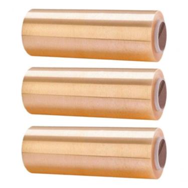 Imagem de Filme PVC Plástico 28CM X 300M Rolo Bobina 3UN Transparente Espessura 9 Micras Higipack