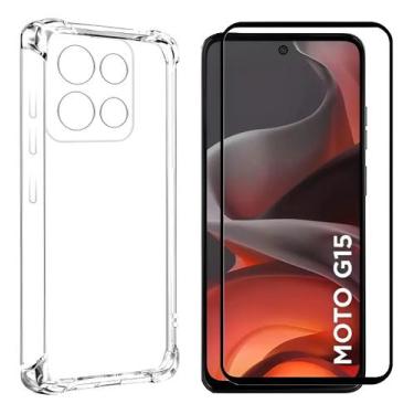 Imagem de Capinha Case Para Moto G15 Anti Choque + Película de Cerâmica 9D - LXL