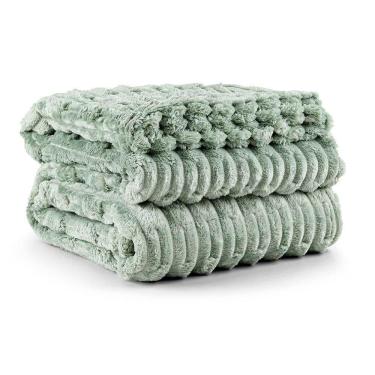 Imagem de Cobertor Manta Alaska Casal Queen 2,40m X 2,20m Manta Flannel Soft - Verde Orvalho - 10...