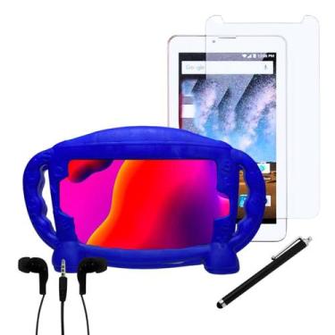 Imagem de Capa c/ alça infantil + Película Vidro p/ Tablet Twist Tab 7 polegadas