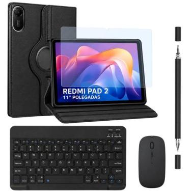 Imagem de Kit para Xiaomi Redmi Pad 2 Capa Giratória Película Caneta Touch Penci