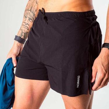 Imagem de Short Masculino Ciclismo Running Leve Bolso Nomad, Preto, P