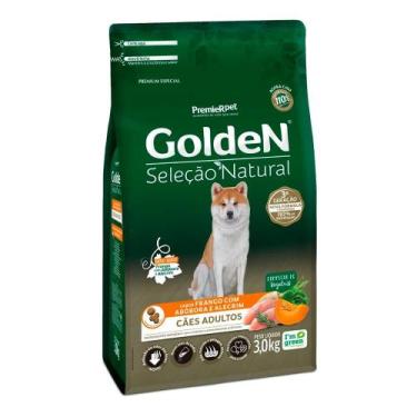 Imagem de Ração Golden Premier Pet Seleção Natural Frango Cães Adultos 3kg