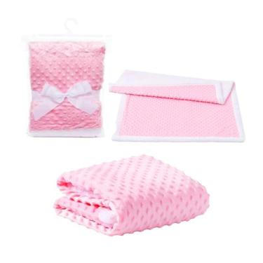 Imagem de Manta Cobertor Bebê Pipoquinha Rosa Infantil Recém Nascido - Loani, Ro