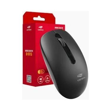 Imagem de Mouse Sem Fio C3Tech MW15 Preto Óptico USB para PC e Notebook