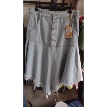 Imagem de Saia jeans Midi com botões Tam 44 - Djones