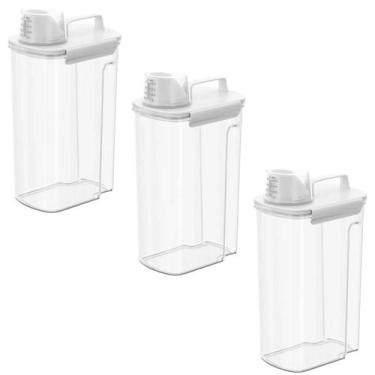 Imagem de Kit 3 Dispensers Para Amaciante Lavanderia Coza 1,5 New Retrô Pote Com
