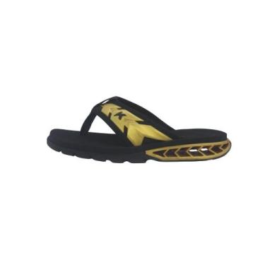 Imagem de Chinelo kenner rakka masculino dlm, Preto, Dourado, 42