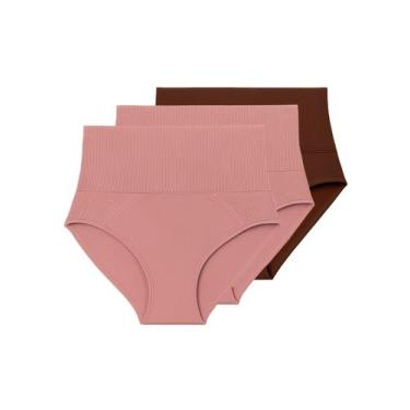 Imagem de Kit com 3 Calcinhas Hot Pant Liz 70302 Colorido, Rosa, G