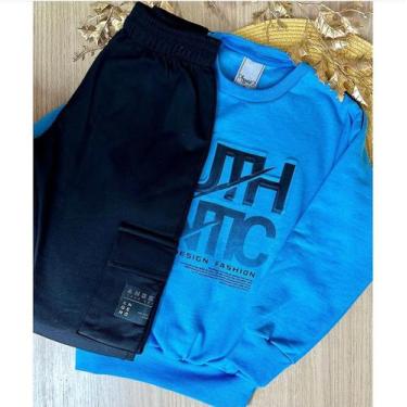 Imagem de Conjunto masculino infantil juvenil moletom inverno menino - Angerô, A