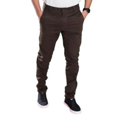 Imagem de Calça Sport Fino Sarja Sptr 0003, Marrom, 42