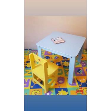 Imagem de Mesa infantil com 2 cadeiras @loren.loke indicada ate 4 anos, Verde
