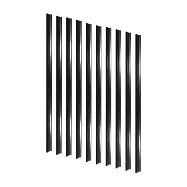 Imagem de Kit 10 Porta Etiqueta Simples New Plus-Plus para Gôndola com Acrílico Preto SA Gôndolas