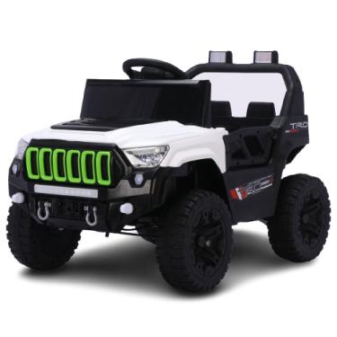 Imagem de Jipe Elétrico Infantil Titan XR 12V com Luz de LED e Entrada USB Branco Bang Toys