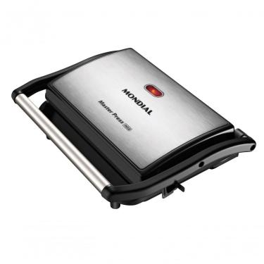 Imagem de Grill Master Press Inox Mondial PG-01-CL Sanduicheira Chapa 1000W Preto 110V
