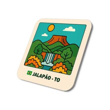 Imagem de Imã Geladeira Jalapão- Tocantins Brasil 5x5cm De Metal - M-Planner