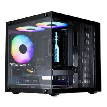 Imagem de Gabinete Gamer Bluecase BG-066 Life Pro: Estilo Aquário, Dual Chamber 