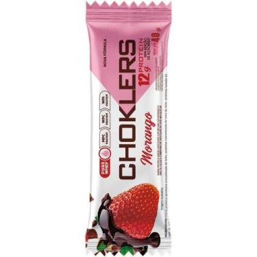 Imagem de CHOKLERS Barrinha de Whey Protein Mix Nutri Sabor Morango Com Cacau 40