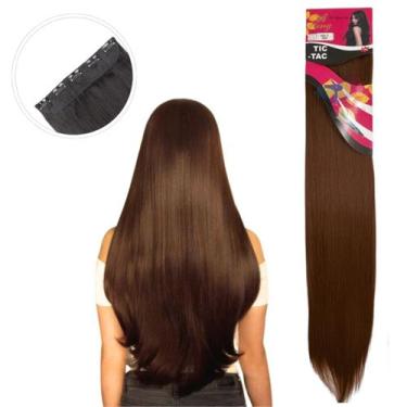 Imagem de Aplique Cabelo Tic-Tac Fibra Orgânica Weng 70 cm, LISO - #30