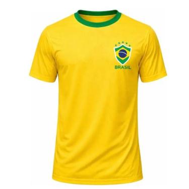 Imagem de Camiseta do Brasil Torcedor - dTALLE PRODUTOS, Amarelo, GG