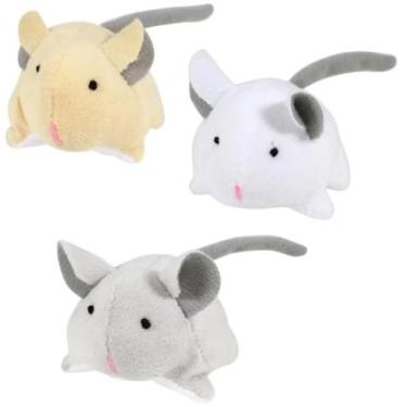 Imagem de Conjunto de 3 ratinhos de pelúcia macios para gatos - Marca Própria