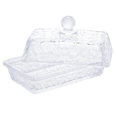Imagem de Manteigueira com Tampa Lyor Petra de Cristal Martelado 17cm