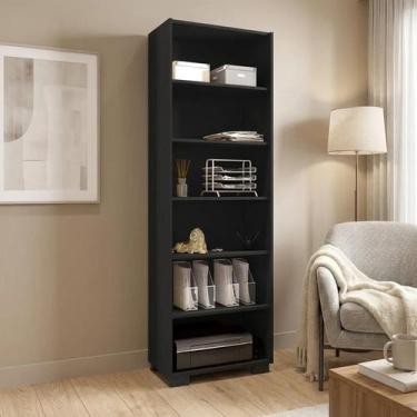Imagem de Estante para Livros 5 Prateleiras Office 180CMX60,5cm Preto Black Tx -