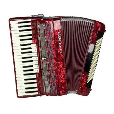 Imagem de Acordeon Cadenza 120 Baixos CD120/41 C/Bag Vermelho Perola, Pianica, C