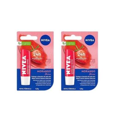 Imagem de Nivea Kit Protetor Labial Shine: Hidratação Profunda c/ 2 Unidades Mor