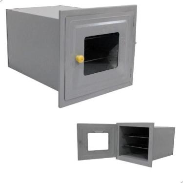 Imagem de Forno Para Fogão A Lenha Nº 3 - Sem Cinzeiro Frente De Vidro Cinza - M