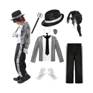 Imagem de Fantasia Infantil Michael Jackson: Roupa De Dança De Estrela Pop Para 