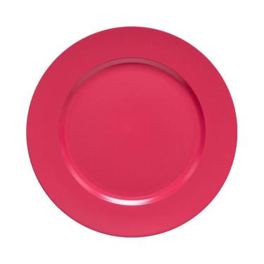 Imagem de Sousplat Basic 6 Peças em Polipropileno e Carbono de Cálcio Decorativo para Mesa Rosa Copa & Cia