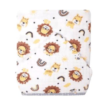 Imagem de Toalha Soft Com Capuz Bublim Baby 100% Algodão 70Cm X 90Cm Estampas