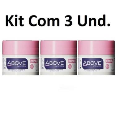 Imagem de 3 Desodorante em Creme Above Women Candy Antitranspirante 48h