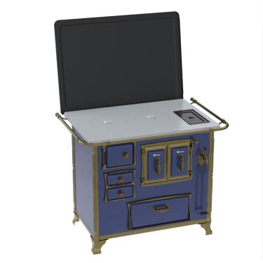Imagem de Fogao a Lenha Venax n 2 Renaissance Chapa de Aluminio Azul Cald SD