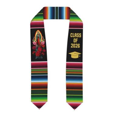 Imagem de Echarpe YQIUSM de Formatura Virgen de Guadalupe 13x183 cm
