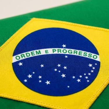Imagem de Pack com 50 Bandeiras do Brasil em Tecido com Haste 30x45cm - Senhor P