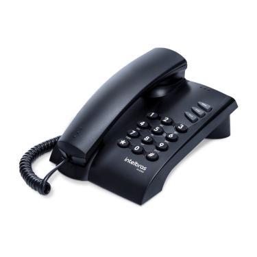 Imagem de Telefone com Fio Intelbras Pleno Preto sem Chave para Mesa Ou Parede com Funções Flash Rediscar e Mudo 1 Unidade