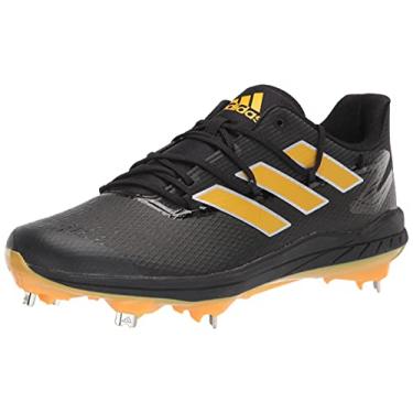 Imagem de adidas Adizero Afterburner 8 Chuteiras masculinas, Preto/Team Collegiate Ouro/Prata Metálico, 45