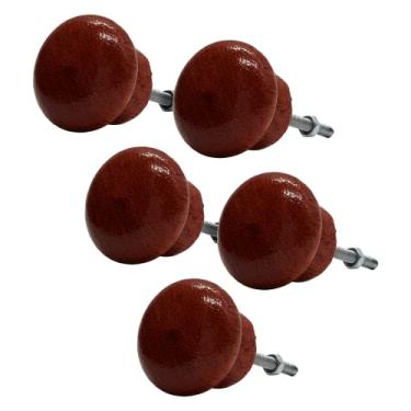 Imagem de 5 x puxador Gaveta Madeira Ponto Máquina De costura Bau SM (Mogno)