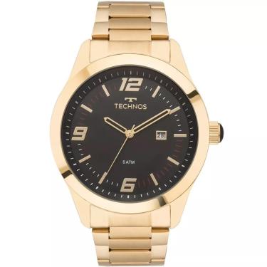 Imagem de Relógio Masculino Technos 2115MNZ/4P Aço Dourado