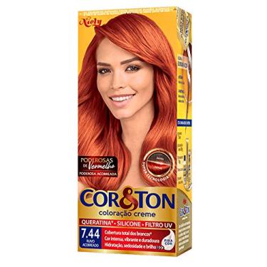 Imagem de Coloração Cor&Ton Ruivo Acobreado Claro 7.44-180 g, Niely, 7.44 RUIVO ACOBREADO