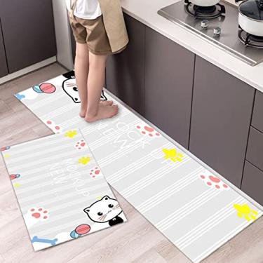 Imagem de jia cool Tapetes de Cozinha e Tapetes de Borracha Antiderrapantes para Cozinha, Tapete de Cozinha, Lavável, Tapete para Banheiro, Corredor, 16x24 Polegadas (40x60 cm), Cf-952