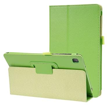 Imagem de Tábua PC Capa Texture Leather Tablet Case para Samsung Galaxy Tab A7 Lite 8.7 T220 / T225 2021 Capa traseira à prova de choque do protetor de fólio flexível com suporte (Color : Green)