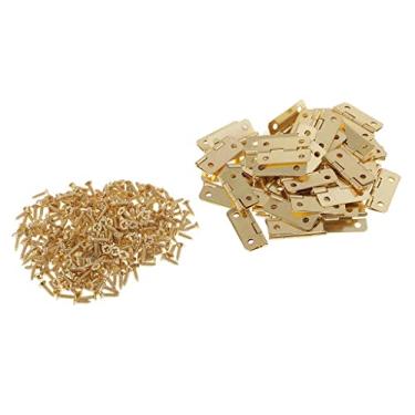Imagem de kowaku 50 mini dobradiças de porta retrô. Caixa de joias com dobradiças para porta de móveis
