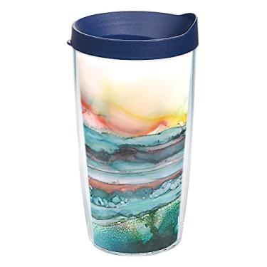 Imagem de Tervis Inkreel – Copo de viagem com isolamento térmico coral elástico feito nos EUA mantém as bebidas frias e quentes, 473 ml, clássico