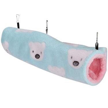 Imagem de Naroote Ninho de túnel multifuncional de Hamster para pendurar, fácil de instalar ninho de túnel macio de pelúcia, para hamsters esquilos (M)