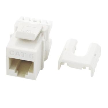 Imagem de Legrand - OnQ WP3476WH Cat6 RJ45 inserção Keystone de conexão rápida com 110 punch-down, pacote com 1, branco