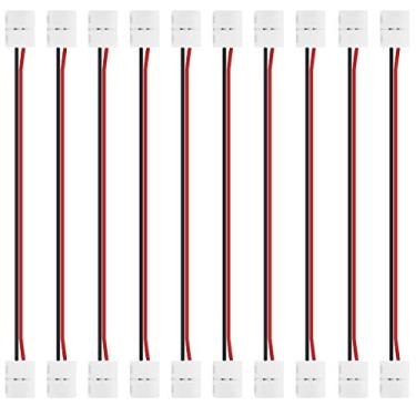 Imagem de LightingWill 2Pin Série de conectores de fita de LED de 8 mm, 2Pin 8MM, Connector-wire-connector