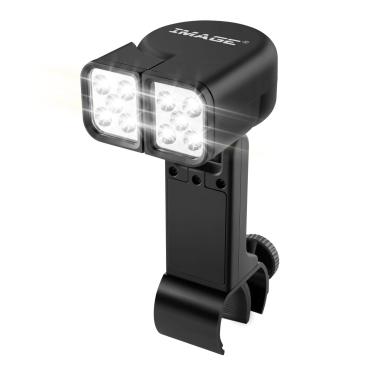Imagem de IMAGE Luz de churrasco, luzes de churrasco para churrasqueira com 10 luzes LED super brilhantes, alça ajustável com rotação de 360 graus, barras redondas e quadradas de luz em qualquer churrasco, luzes de grelha para cozinhar e uso ao ar livre